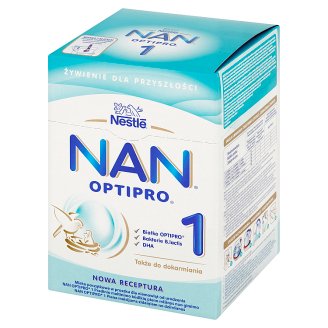 Nestlé Nan Optipro 1 Mleko początkowe w proszku dla niemowląt od urodzenia 800 g (2 sztuki)