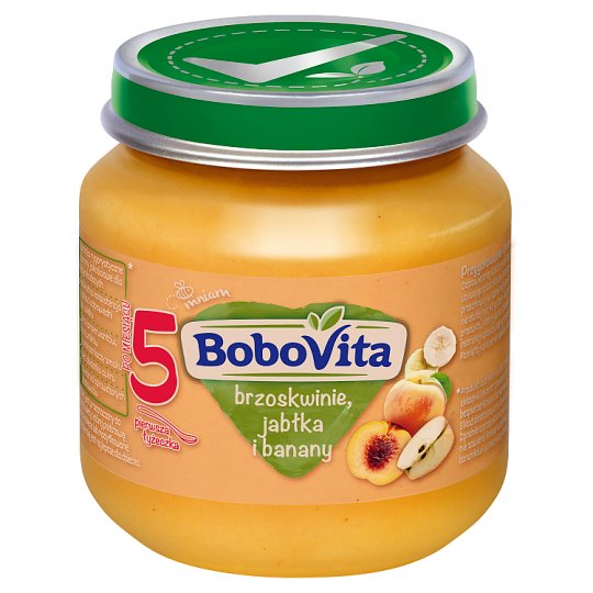 BoboVita Brzoskwinie jabłka i banany po 5 miesiącu 125 g