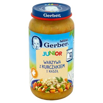 Gerber Junior Warzywa z kurczakiem i kaszą po 12 miesiącu 250 g