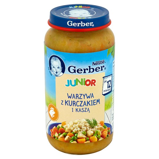 Gerber Junior Warzywa z kurczakiem i kaszą po 12 miesiącu 250 g