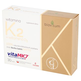 Colfarm Biovitum Witamina K2 + D3 Suplement diety 30 kapsułek