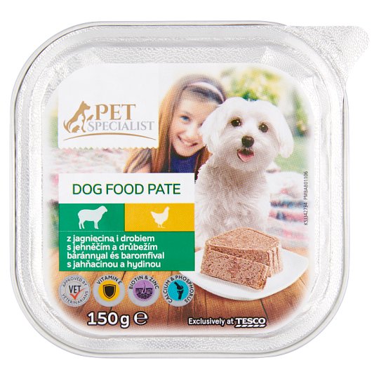 Tesco Pet Specialist Karma dla dorosłych psów pasztet z jagnięciną i drobiem 150 g