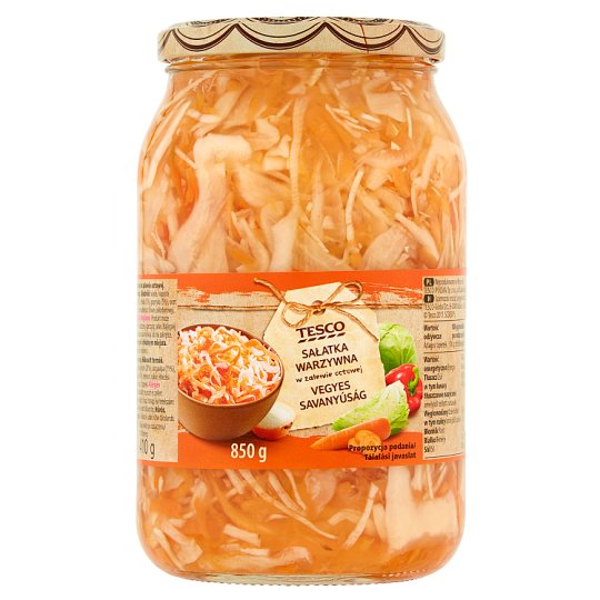 Tesco Sałatka warzywna w zalewie octowej 850 g