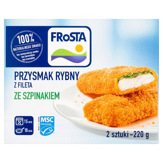 FRoSTA Fish Steaks from Fillet with Spinach 220 g (2 Pieces)