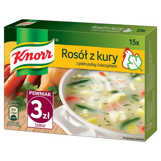 Knorr Rosół z kury z pietruszką i lubczykiem 150 g (15 kostek)