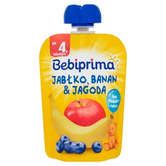Bebiprima Jabłko banan & jagoda Mus owocowy po 4. miesiącu 90 g