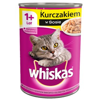 Whiskas z kurczakiem w sosie Karma pełnoporcjowa 1+ lat 400 g
