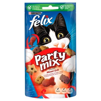 Felix Party mix Mixed Grill Przekąska o smaku wołowiny kurczaka i łososia 60 g