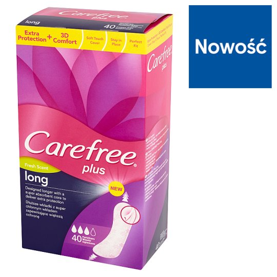 Carefree Plus Long Fresh Scent Wkładki higieniczne 40 sztuk