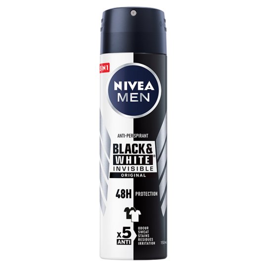 NIVEA MEN Black&White Invisible Original Antyperspirant w aerozolu 150 ml