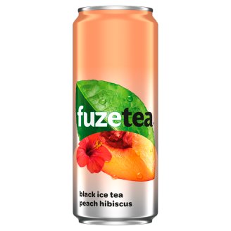 FuzeTea Napój o smaku brzoskwiniowym z ekstraktem z czarnej herbaty i hibiskusa 330 ml