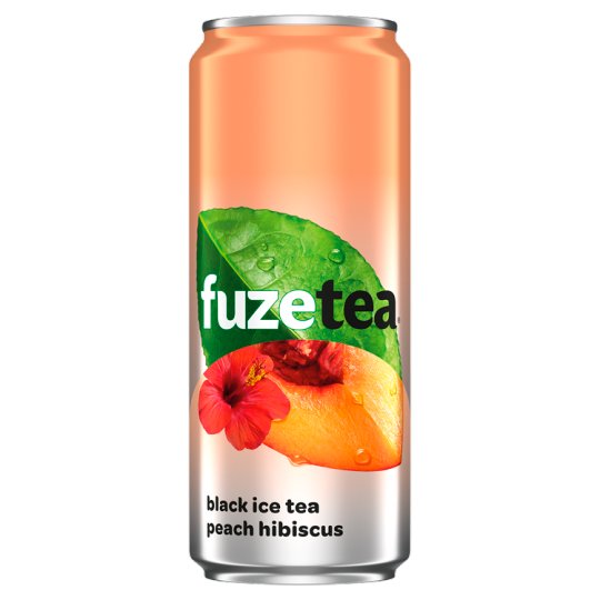 FuzeTea Napój o smaku brzoskwiniowym z ekstraktem z czarnej herbaty i hibiskusa 330 ml