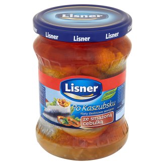 Lisner Po Kaszubsku Filety śledziowe zawijane ze smażoną cebulką 400 g