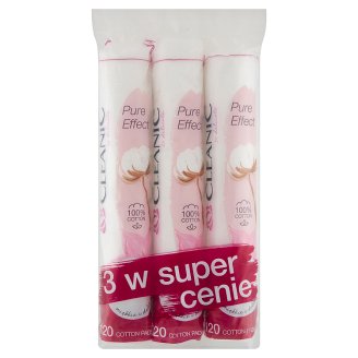 Cleanic Pure Effect Soft Touch Płatki kosmetyczne 3 x 120 sztuk