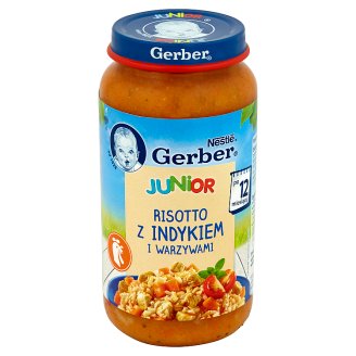 Gerber Junior Risotto z indykiem i warzywami po 12 miesiącu 250 g