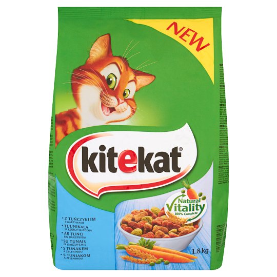 Kitekat z tuńczykiem i warzywami Karma pełnoporcjowa 1,8 kg
