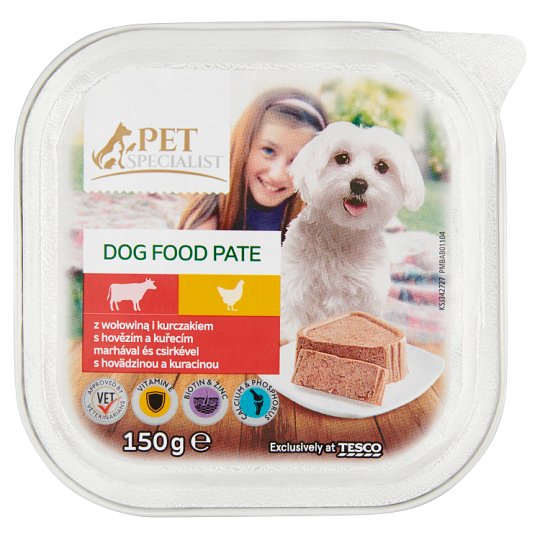 Tesco Pet Specialist Karma dla dorosłych psów pasztet z wołowiną i kurczakiem 150 g