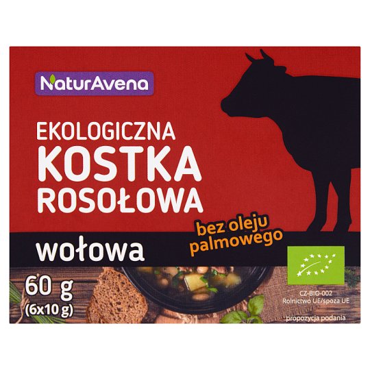 NaturAvena Ekologiczna kostka rosołowa wołowa 60 g (6 x 10 g)