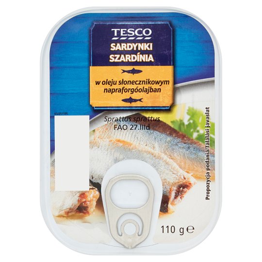 Tesco Sardynki w oleju słonecznikowym 110 g