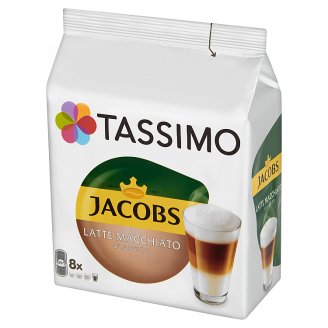 Tassimo Jacobs Latte Macchiato Classico Kawa mielona 8 kapsułek i mleko 8 kapsułek 264 g