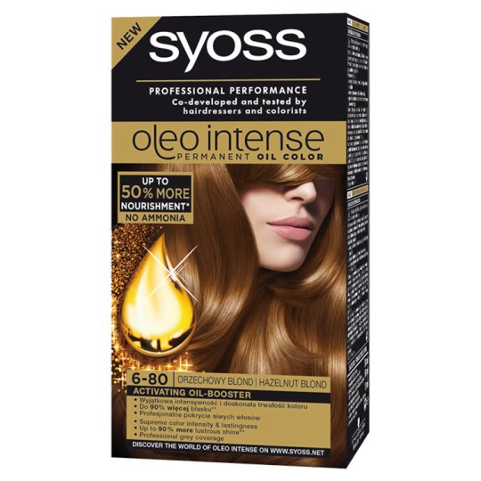 Syoss Oleo Intense Farba do włosów Orzechowy blond 6-80