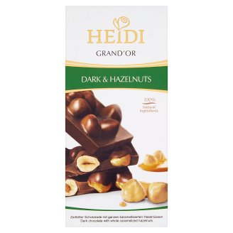 Heidi Grand΄Or Dark & Hazelnuts Czekolada gorzka z karmelizowanymi orzechami laskowymi 100 g