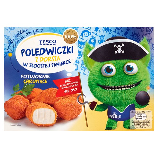 Tesco Cod Tenderloins in Golden Breadcrumbs 300 g