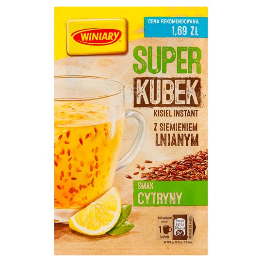 Winiary Super kisiel smak cytryny z siemieniem lnianym 27 g