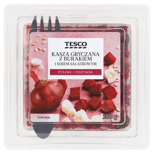 Tesco Kasza gryczana z burakiem i serem sałatkowym 200 g