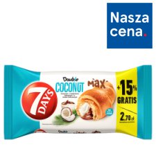 7 Days Doub!e Max Croissant z nadzieniem o smaku kakaowym i kokosowym 110 g