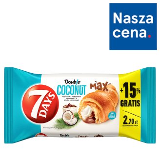 7 Days Doub!e Max Croissant z nadzieniem o smaku kakaowym i kokosowym 110 g