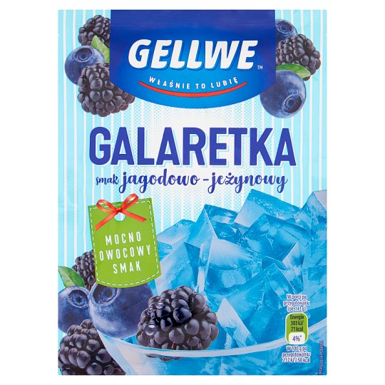 Gellwe Galaretka smak jagodowo-jeżynowy 75 g