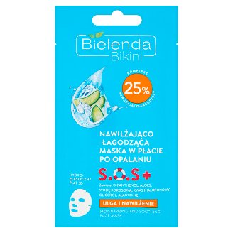 Bielenda Bikini Maska w płacie po opalaniu nawilżająco-łagodząca