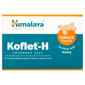 Himalaya Koflet-H Smak imbirowy Pastylki do ssania Suplement diety 33,6 g (12 pastylek)