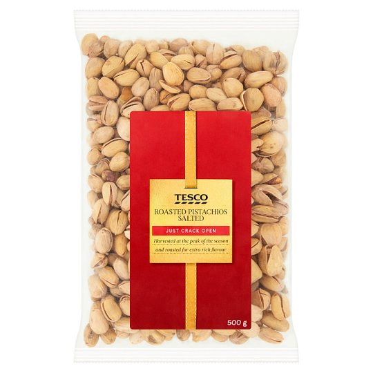 Tesco Pistacje prażone solone niełuskane 500 g