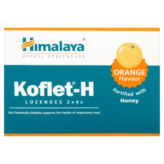 Himalaya Koflet-H Smak pomarańczowy Pastylki do ssania Suplement diety 33,6 g (12 pastylek)