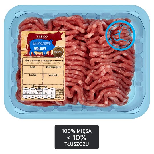 Tesco Mięso mielone wieprzowo-wołowe 500 g