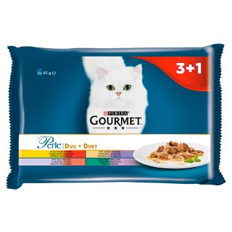 Gourmet Perle Pełnoporcjowa karma dla dorosłych kotów duet 340 g (4 x 85 g)
