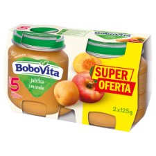 BoboVita Jabłka i morele po 5 miesiącu 2 x 125 g