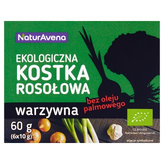 NaturAvena Ekologiczna kostka rosołowa warzywna 60 g (6 x 10 g)