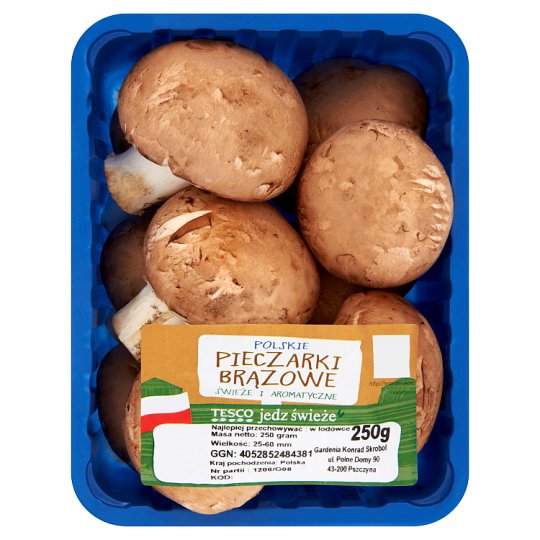 Tesco Polskie pieczarki brązowe 250 g