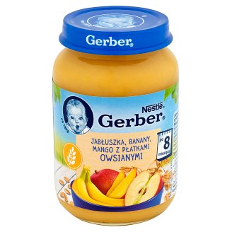 Gerber Jabłuszka banany mango z płatkami owsianymi po 8 miesiącu 190 g