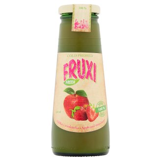 Fruxi Fresh 100% sok tłoczony ze świeżych owoców jabłko i truskawka 250 ml