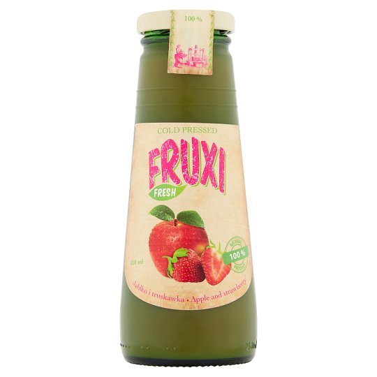 Fruxi Fresh 100% sok tłoczony ze świeżych owoców jabłko i truskawka 250 ml