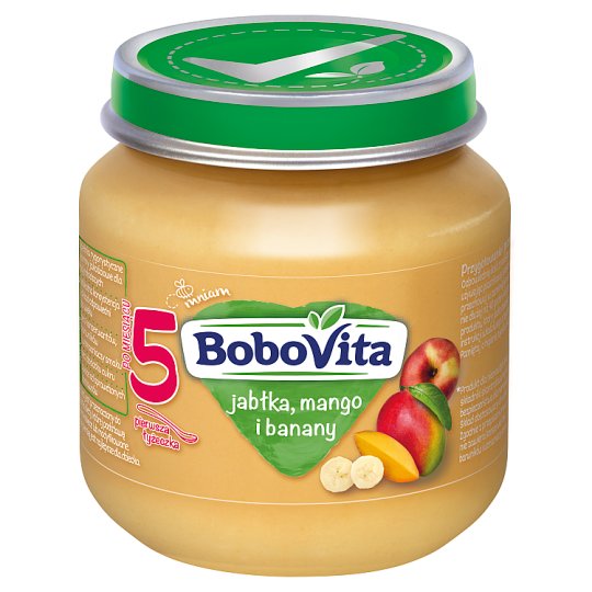BoboVita Jabłka mango i banany po 5 miesiącu 125 g