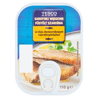 Tesco Sardynki wędzone w oleju słonecznikowym 110 g