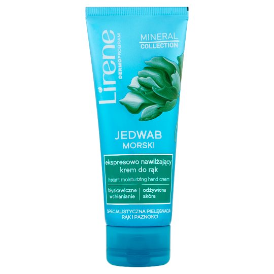 Lirene Mineral Collection Jedwab morski Ekspresowo nawilżający krem do rąk 75 ml