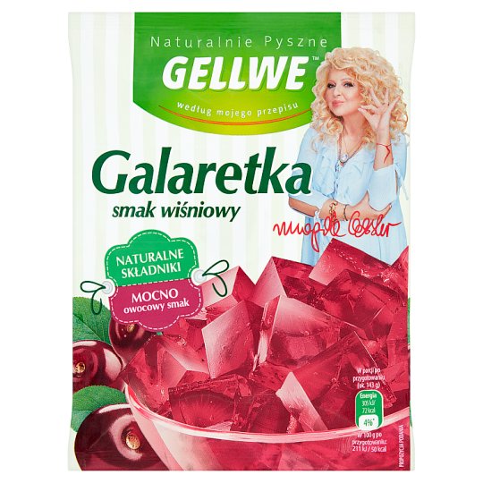 Gellwe Naturalnie Pyszne Galaretka smak wiśniowy 75 g