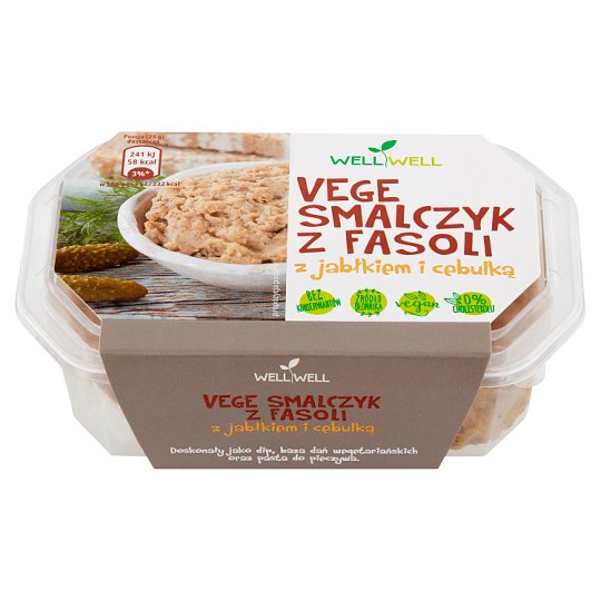 Well Well Wege smalczyk z fasoli z jabłkiem i cebulką 125 g