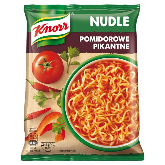 Knorr Nudle Pomidorowe pikantne Zupa-danie 63 g